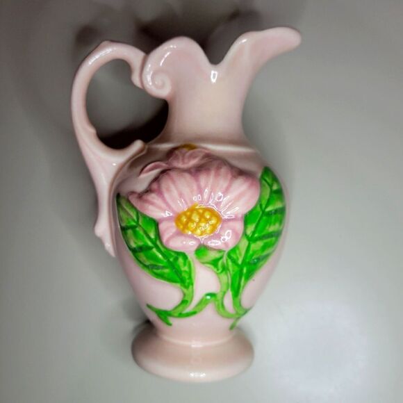 Hull Art Pottery, U.S.A. H-3-5 1/2 Pitcher Gloss Finish New Magnolia Pattern - Picture 3 of 7
